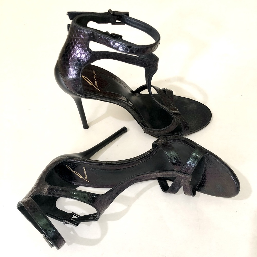 B Brian Atwood Snake Skin Sandals